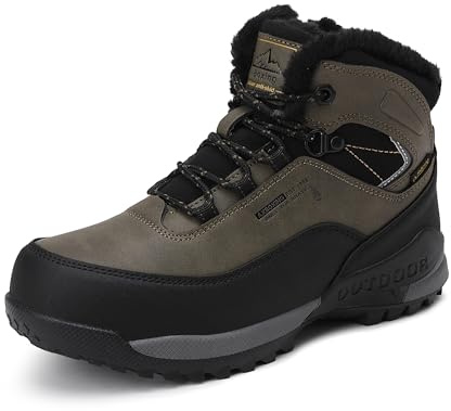 AX BOXING Stivali Neve Bambino Scarpe da Trekking Invernali Caldo Scarpe da Escursionismo Ragazzi Stivaletti Montagna Antiscivolo EU34-40