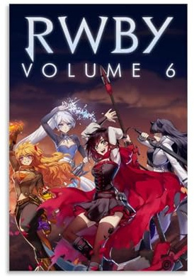 HDASURWORHRHI RWBY Poster Band 6, dekorative Leinwand, Wanddekoration, Vintage-Kunst, Raumdekoration, gedrucktes Poster, 30 x 45 cm, ungerahmter Stil