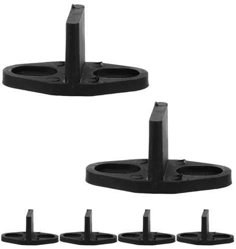 HOMSFOU 6Pcs Sliding Barn Door Floor Guide Bottom Guide Pins Plastic Door for Sliding Anti-Jump Hardware Suitable for Pocket and Closet in Black