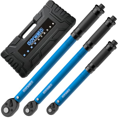 GoYwato Set di Chiave Dinamometrica con 1/4 3/8 1/2, 3-230N·m, 72 Denti | Chiavi Dinamometriche con Precisione ±3%, Doppia Scala, Valigetta, per Moto Bici Auto Camion Bulloni Lavori Meccanici
