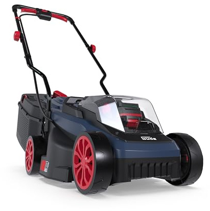 Güde RM 18-401-30.32 Akku Rasenmäher – 18 Volt Lithium-Ionen, Brushless-Motor, 32 Zentimeter Schnittbreite, 2,5 bis 6,5 Zentimeter Schnitthöheneinstellung, inklusive 4 Ah Akkupack und 3 A Ladegerät