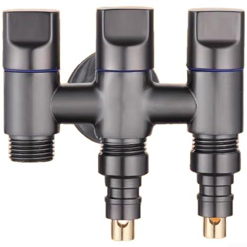 Valvola splitter in acciaio inox a 3 porte compatibile con 4 filettature, 4 raccordi a connessione rapida e 6 raccordi filettati (C)