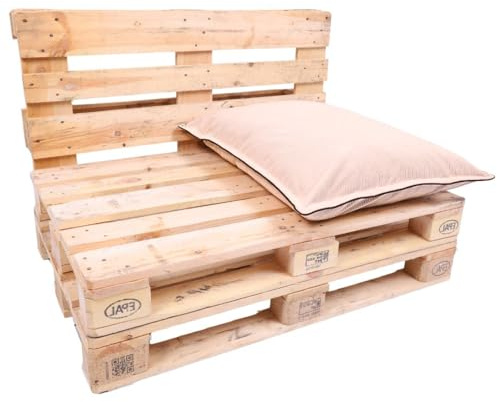 TexDeko® Cord halbes Palettenkissen 60x80x18 cm Beige | Weicher Cordstoff, wasserabweisend, UV-beständig, waschbarer Bezug, Indoor & Outdoor Palettenpolster, 320 g/m² Stoffgewicht