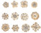 Generic Lot de 12pcs Broche Fleur Petite en Strass Plaqué Or Décor Vêtements pour Femme