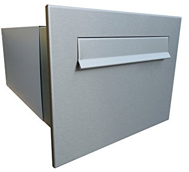 B-242 XXL Edelstahl Mauerdurchwurf Briefkasten (Tiefe: 39-62 cm) - LETTERBOX24.de