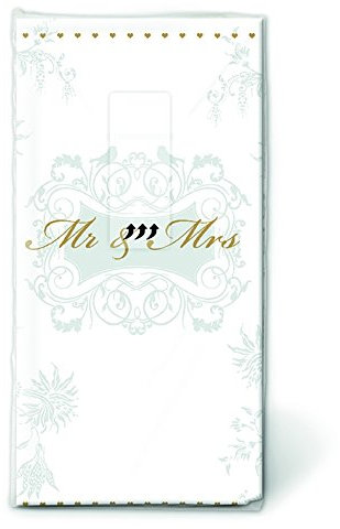 PAPER+DESIGN Motiv Taschentuch FSCMix Mr. Mrs. gold
