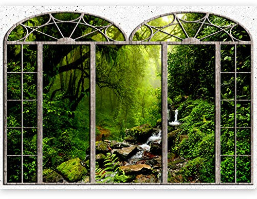 murando - Fototapete Vlies Poster Fensterblick, 140x100 cm, Schlafzimmer | Full HD Druck, 3D-Effekt, lichtbeständige Farben, ideal fürs Wohn- oder Schlafzimmer, schnelle Montage, lichtbeständig, edel