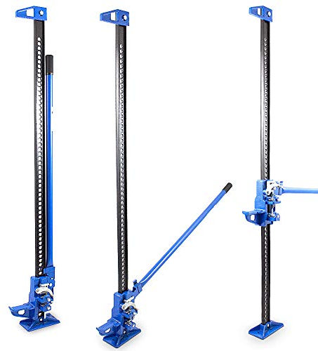 BITUXX® Offroad Wagenheber Geländewagen SUV Car Farm Jack 3000 kg 3T Hebebühne PKW ATV Heber Belastbar bis 3000 kg / 3 Tonnen/Hubhöhe 132 cm Blau