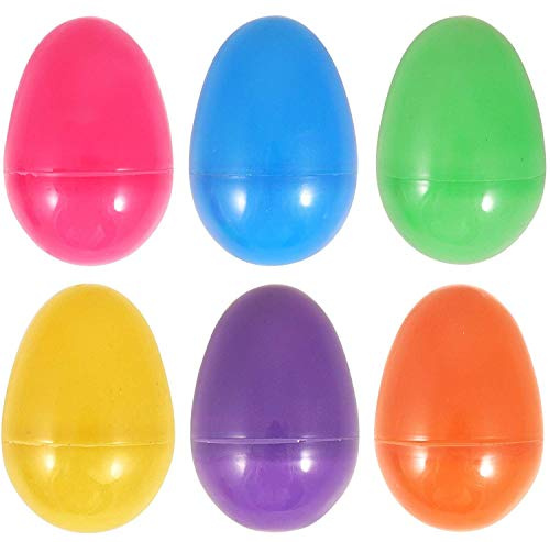 HENBRANDT 24 Colourful Fillable Plastic Easter Eggs - Easter Egg Hunt Set, Includes 24 Plastic Easter Eggs, Suitable for Kids