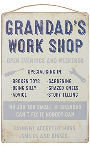 Jones Home and Gift Wall Plaque Grandad's Work Shop Hanging Sign