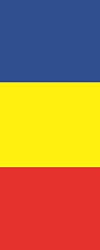U24 Fahne Flagge Rumänien im Hochformat Premiumqualität 150 x 600 cm
