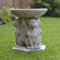 Garden Ornaments by Onefold BB7 Gargoyle Stone Bird Bath Feeder, Grey, 23x23x26 cm