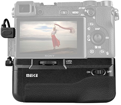 Batteriegriff Passend für Sony Alpha A6300 & A6000 mit Funk-Timer-Fernbedienung MK-A6300 Pro Akkugriff perfekt für Hochformat