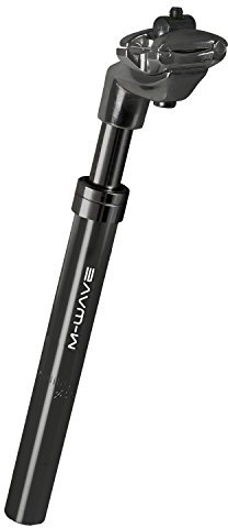 M-Wave Sattelstütze gefedert 25,4 oder 27,2 mm 40 mm Federweg Aluminium schwarz, Ausführung:27.2 mm