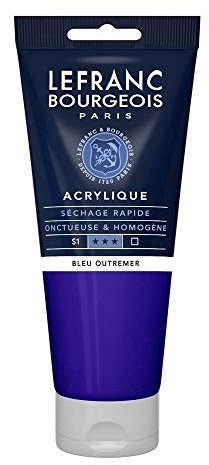 Lefranc Bourgeois Fine Acrylic Colore Acrilico, Blu (Ultramarine Blue), 200 ml