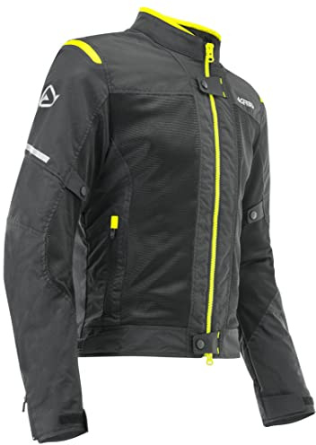 Acerbis Mens Ramsey Vented Jacket, Schwarz/Neon/Gelb, 3XL