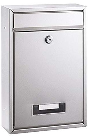 ALCO-Albert 8602 - Briefkasten, silber lackiert, ca. 32 x 22 x 9 cm