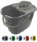 Colour Coded Mop Buckets − 12L Mop Bucket with Wringer and Easy Carry Handle for Domestic and Commercial Cleaning (Grey)