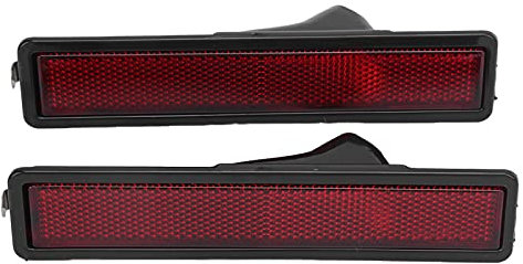 KIMISS Vordere Seitenmarkierungsleuchten Reflektoren 2 Stück Vordere Seitenmarkierungslicht-Abdeckungslinse 63141377849 Ersatz für E30 E32 E34 318i 325i 525i 735i (rot)