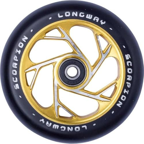 Centrano Unisex – Erwachsene Longway Scorpion Scooter Rolle, Gold, 110mm