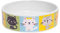 Ceramic Cat Food Water Bowl Small Pet Kitten Colourful Print Blue Green Yellow