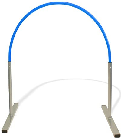 SPORTIKEL24 Hoops aus Alu & Bogen aus Kunststoff – Hoopers-Agility Training für Hunde – Turnier Hoop nach Neuer Prüfungsordnung – Dog Parcours-Zubehör (Bogen blau)