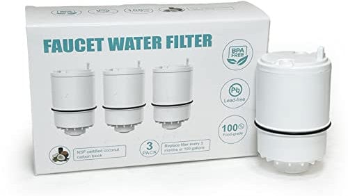 Nispira RF3375 Kompatibler Wasserfilter-Ersatz für alle PUR-Wasserhahn-Filtrationssysteme, entfernt Chlor, Blei, Geruch, Farbe, 3 Monate Filtration, 3 Stück