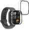 kwmobile Carcasa Compatible con Xiaomi Redmi Mi Watch Lite 3 / Redmi Watch 3 Funda - 2X Protector Pantalla Completo de Cristal Templado - Ultrafino y antigolpes - Transparente