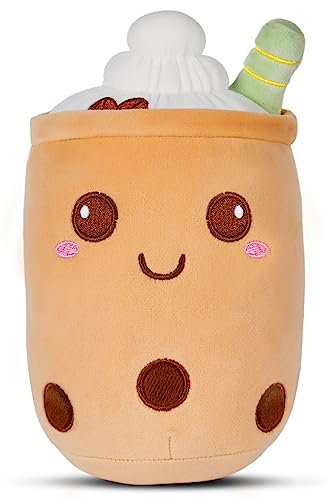 OSDUE Juguete de Peluche Boba, Juguete de Peluche de Té de Burbujas de 24 cm, Juguete de Peluche de Boba de Té Suave, Almohada de Peluche de Taza de Té de La Leche, Regalo para Niños