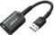 Externe USB Soundkarte, JSAUX Externe Soundkarte USB Audio Stereo Adapter Klinke USB Adapter Kompatibel mit Computer, Laptop, PS5, PS4, Windows, MAC-Schwarz