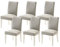 MIULEE Stuhlhussen 6er Set Universal Stretch Stuhlbezug，Abnehmbarer Wasserdichter Elastische Modern Stuhlbezüge Bezug Küche Wohnzimmer Bankett Familie Hochzeit Party Stuhlhusse，Hellgrau