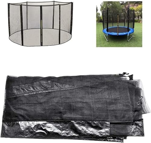 KEEYTT Trampoline Replacement Safety Net with Zipper Enclosure Surround Outside Netting Trampoline Net Auswechselbare Trampoline & Zubehör (Size : 14 ft 8 Poles 4.27 m)