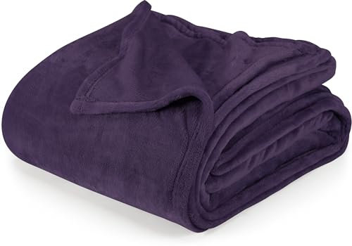 Utopia Bedding Violette Fleecedecke, California, Kingsize, leicht, flauschig, weich, antistatisch, Mikrofaser, 250 x 244 cm