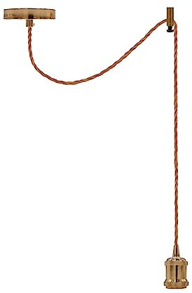 LEDSone Ceiling Pendant Light Fitting 6cm French Gold Pendant Bayonet Light Bulb Socket 200cm Cable for Kitchen Island Living Room Bedroom Dining Room Lightings