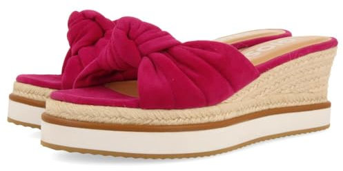 GIOSEPPO Sandalias Tipo Pala Color Fucsia con Detalle DE Nudo Y CUÑA para Mujer CAKRAN