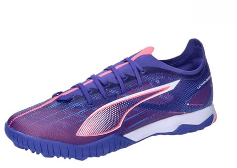 PUMA Unisex Adults Ultra 5 Match TT Soccer Shoe, Lapis Lazuli-PUMA White-Sunset Glow, 46 EU