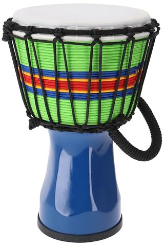 GURU SHOP Farbige Djembe/Holztrommel/Percussion Rhythmus Klang Instrument - Blau 32 cm, Musikinstrumente
