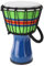 GURU SHOP Farbige Djembe/Holztrommel/Percussion Rhythmus Klang Instrument - Blau 32 cm, Musikinstrumente