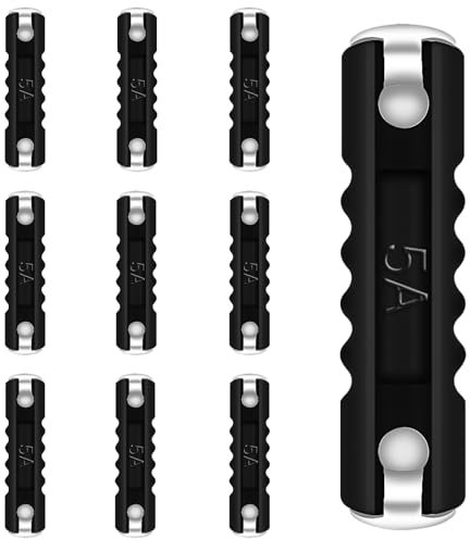 10 Stück 5A Torpedosicherungen, Bolatus Auto Sicherung Abschmelzsicherungen Kfz Sicherunge für Europäische Fahrzeuge