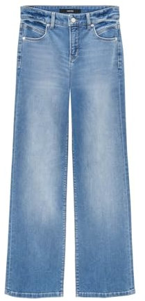 someday Damen Flared | Long Flared Jeans Carie Mid Rise aus nachhaltigem Baumwoll Mix mid Ocean Blue, 42