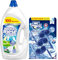 Weißer Riese Universal Gel (100 Waschladungen), Vollwaschmittel sorgt für strahlend saubere Wäsche & WC FRISCH Kraft Aktiv Blauspüler Chlor (150 g), WC Reiniger, 1er Pack