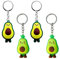 Porte-clés,4 pièces porte-clés en forme d'avocat,Fruit Porte-clés Pendentif,sac à main porte-clés,Porte-clés Kawaii Avocat,Porte-clés pour Couple,Cadeau pour Deux