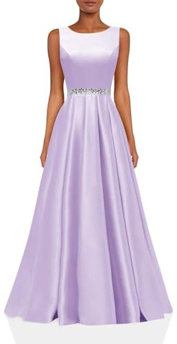 Elegante vestido largo de baile para mujer, vestido de novia, vestido de noche, vestido de noche, vestido de noche, Color lila., 38