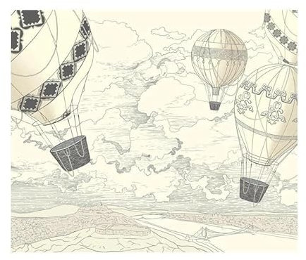 ARTHUB - Fototapete, asiatische Zeichnung, 255 x 300 cm