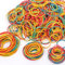 600Pcs Heavy Duty Coloured Rubber Bands, Sturdy Strechable Rubber Bands for Tie Dye, 200g Natural Strong Elastic Bands Assorted Sizes 25mm 38mm 50mm for Office School Home Hair Bank Paper Money