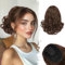 BARSDAR Ponytail Extension mit Kordelzug - 25cm Kurzes Wellige Zopf Pferdeschwanz Haarteil Braun für Damen Synthetisch Comb Clip in Haarteile Pferdeschwanz Haarverlängerung - Brünette Braun