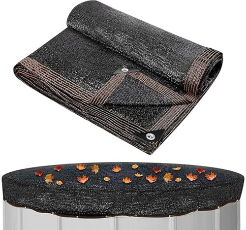 Vbnuyhim Protection de piscine au sol | Filet de protection rond pour piscine hors sol, haute densité, protection contre la saleté, les feuilles et les débris pour villas de loisirs, station balnéaire