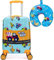 HTgroce 2tlg Kinderkoffer Set, Kinder Reisekoffer mit Kofferanhänger, Reisetrolley mit Rollen für Kinder Hartschalenkoffer für Jungen