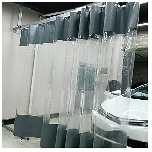 Tenda in vinile trasparente per esterni, con occhielli antiruggine, impermeabile e antivento, per pergola, portico e gazebo, 1 x 2 m