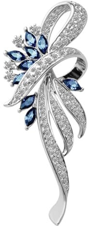 SHSMPXOY Brosche Damen,Kristall Broschennadeln,Strass Blumenstrauß Brosche Elegante Brosche Anstecknadeln für Damen Mantel Kleid Kleidung Brosche Abzeichen für Braut Mutter Geschenke